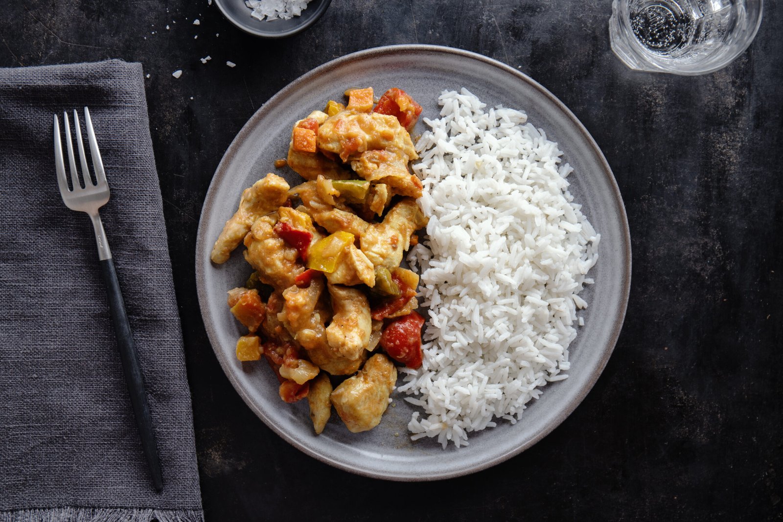 Poulet sauce aigre douce et riz thaï