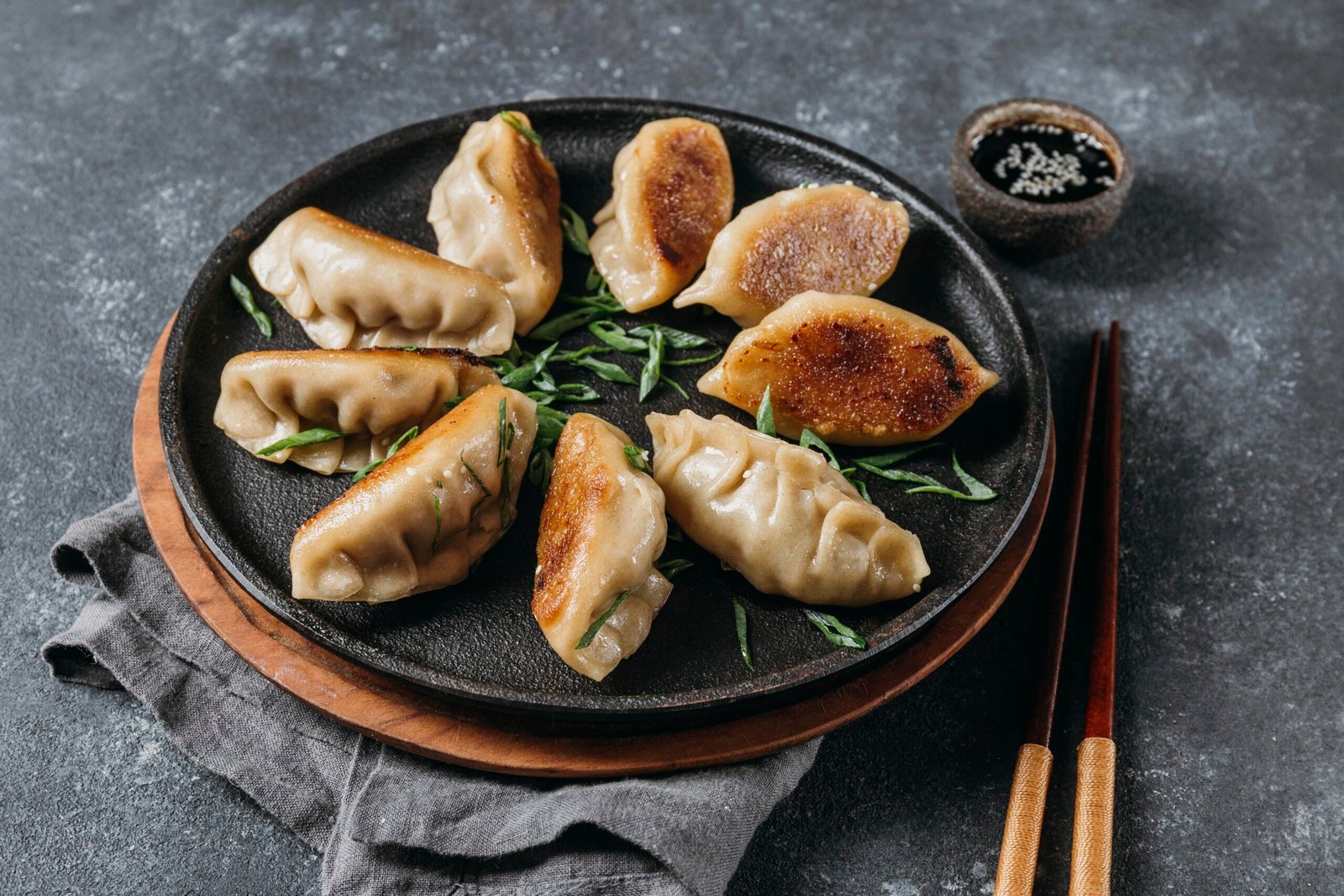 Gyozas grillés aux légumes